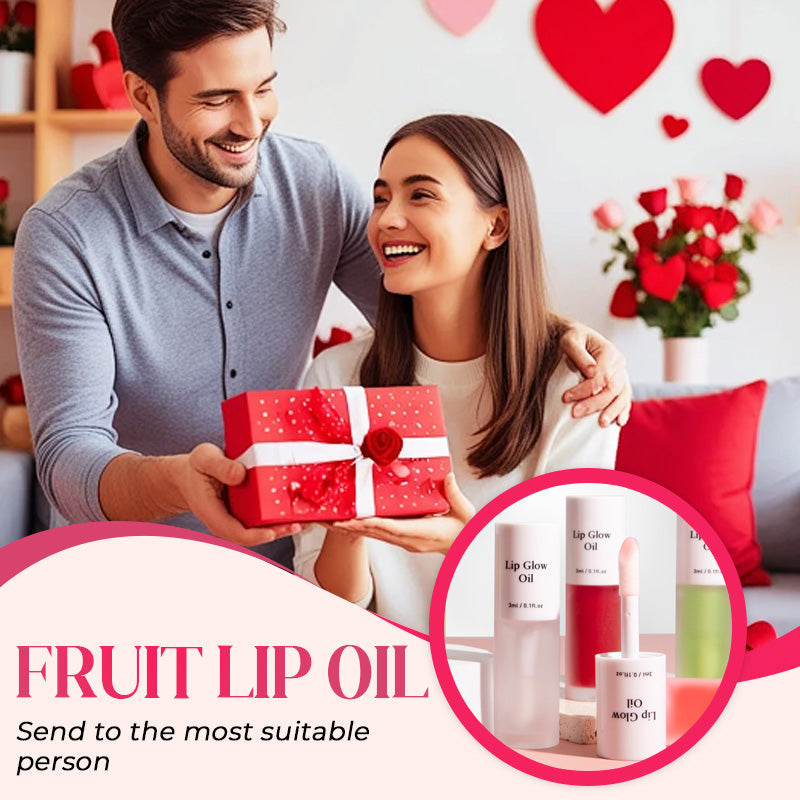 🍓🌸 Fruity and floral lip oil|Burst water moisturizing Mirror water, tender enough to pinch out water~