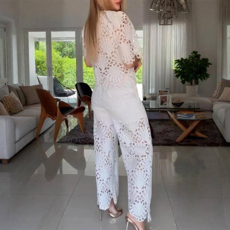 🌸Layered three-dimensional lace + high-waisted shorts! Look tall and thin💖