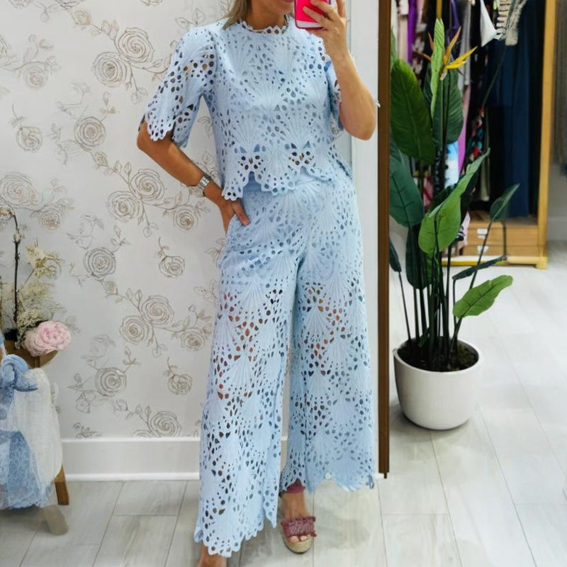 🌸Layered three-dimensional lace + high-waisted shorts! Look tall and thin💖