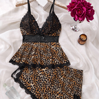 🎉Summer Hot Sale💕Lace Trimmed V-Neck Camisole & Shorts Sleepwear Set