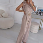 ✨Women's Floral-Embellished Sleeveless Jumpsuit