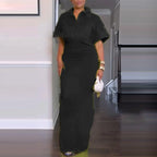 Cropped top + maxi skirt two-piece set 👗|High-waisted cut shows 30% ✨ leg length