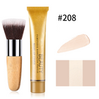💦 Waterproof foundation cream matching beauty brush ✨ to cover blemishes and fit naturally One set is done