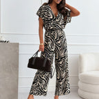 🔥Last Day Promotion 50% OFF🔥✨Women’s Leopard Print Wide-Leg Jumpsuit
