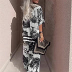 ✅ Daily needs! Printed V-neck set | A set of solutions to wear, casual and fashionable, not tired of wearing every day