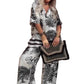 ✅ Daily needs! Printed V-neck set | A set of solutions to wear, casual and fashionable, not tired of wearing every day