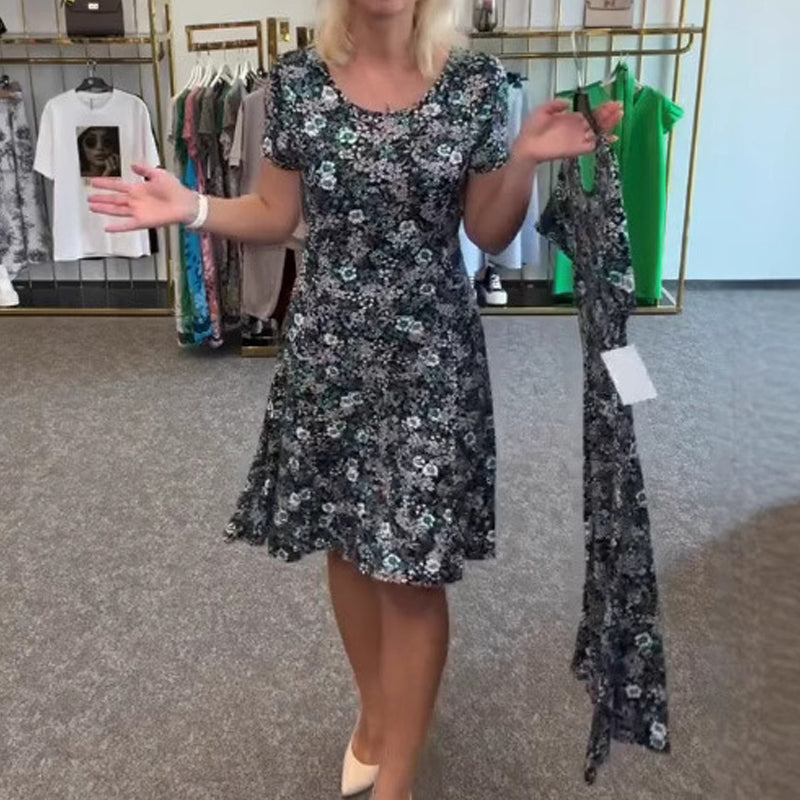 ✨ The floral skirt that was asked exploded! 2025 new U collar 65% OFF, don't buy it and cry~