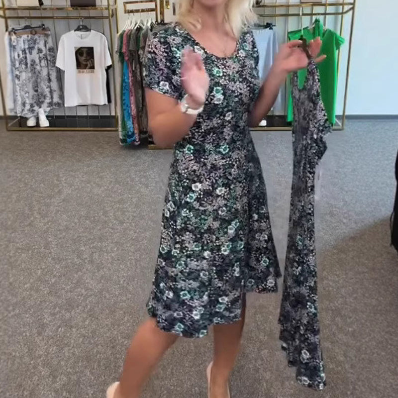 ✨ The floral skirt that was asked exploded! 2025 new U collar 65% OFF, don't buy it and cry~