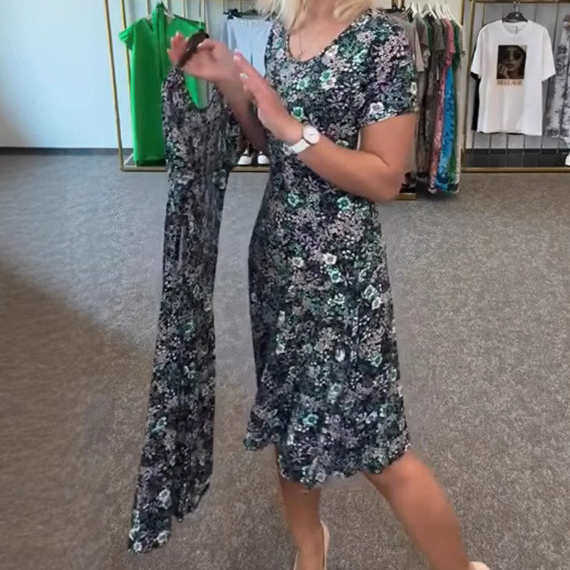 ✨ The floral skirt that was asked exploded! 2025 new U collar 65% OFF, don't buy it and cry~