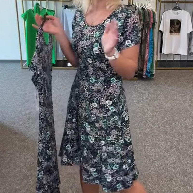 ✨ The floral skirt that was asked exploded! 2025 new U collar 65% OFF, don't buy it and cry~