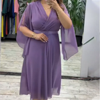 👗Women’s Elegant V-Neck Dress | The V-neck outlines elegance and openness ✨