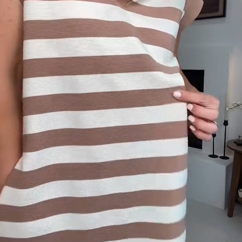 👗Women's Casual Striped Sleeveless Dress | Effortless Chic Style