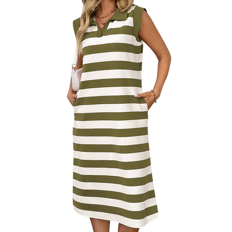 👗Women's Casual Striped Sleeveless Dress | Effortless Chic Style