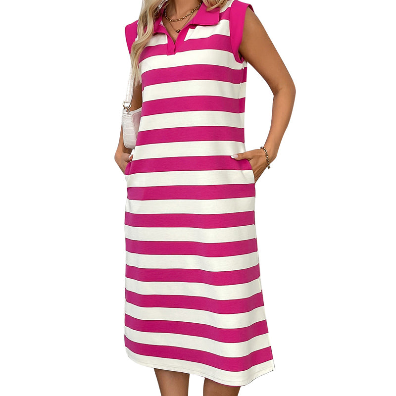 👗Women's Casual Striped Sleeveless Dress | Effortless Chic Style