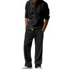 🍃 Lightweight Cotton Men's Casual Shirt & Pants Set
