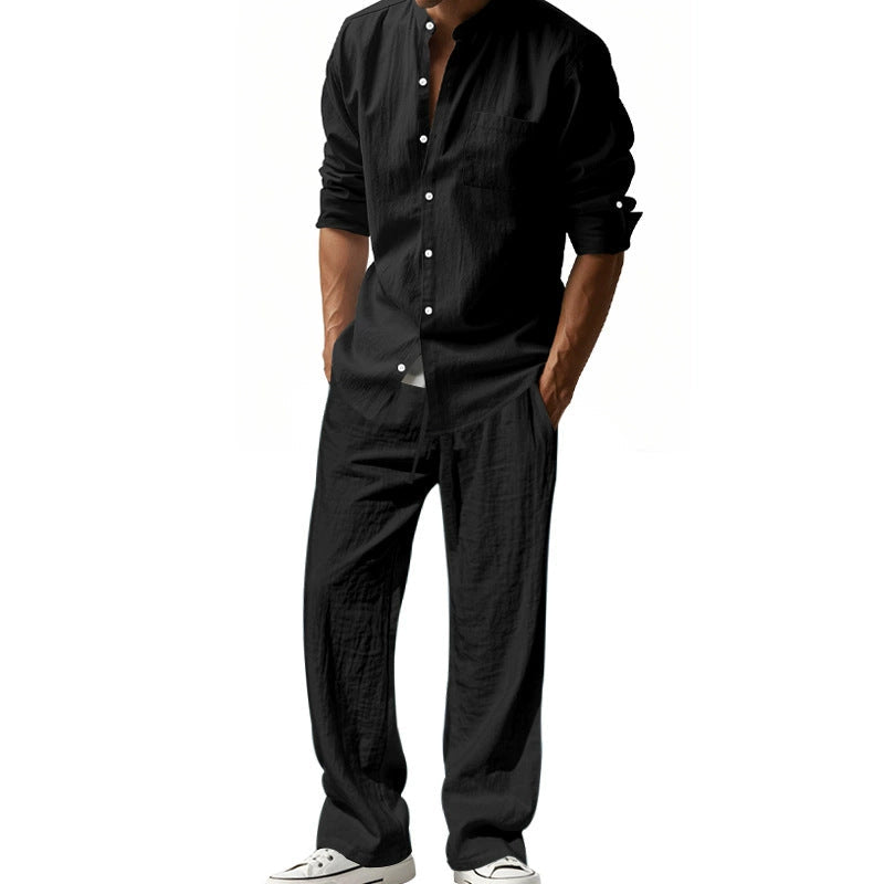 🍃 Lightweight Cotton Men's Casual Shirt & Pants Set