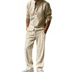 🍃 Lightweight Cotton Men's Casual Shirt & Pants Set