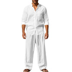 🍃 Lightweight Cotton Men's Casual Shirt & Pants Set