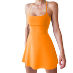 🎾 Tennis skirt ceiling! Women's Backless Dress & Shorts Set✨