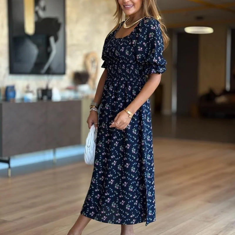 🌸 Summer Square Neck Floral Bustier Dress – Picnics to Parties