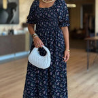 🌸 Summer Square Neck Floral Bustier Dress – Picnics to Parties