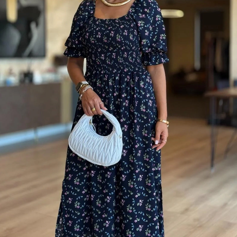 🌸 Summer Square Neck Floral Bustier Dress – Picnics to Parties