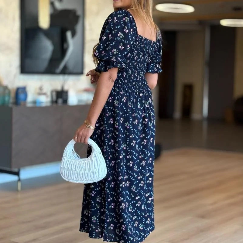 🌸 Summer Square Neck Floral Bustier Dress – Picnics to Parties