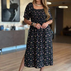 🌸 Summer Square Neck Floral Bustier Dress – Picnics to Parties