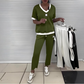 💜Women's Effortless Chic V-Neck Top & Pants Set - Everyday Essential