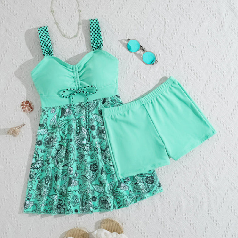 🌟Strap Top & Fitted Swim Shorts Separable Swimsuit - Beach Ready!👙🩳