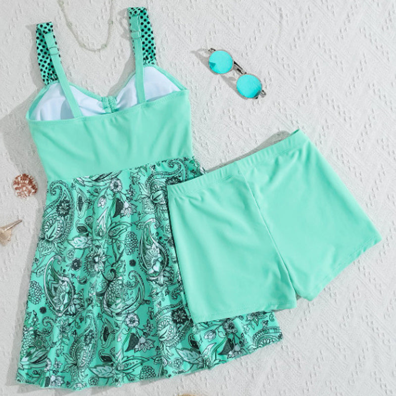 🌟Strap Top & Fitted Swim Shorts Separable Swimsuit - Beach Ready!👙🩳