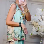 🌴 Tropical Coconut Tree Set – Lightweight Tank & Pants for Beach Vacays