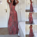 👗 Women's Sheer Mesh Sleeveless Top & Skirt Set | Romantic Sheer Layers ✨