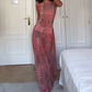 👗 Women's Sheer Mesh Sleeveless Top & Skirt Set | Romantic Sheer Layers ✨