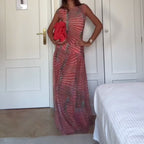 👗 Women's Sheer Mesh Sleeveless Top & Skirt Set | Romantic Sheer Layers ✨