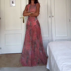 👗 Women's Sheer Mesh Sleeveless Top & Skirt Set | Romantic Sheer Layers ✨