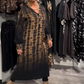 🌙 Bold Leopard Print Long Dress – V-Neck & Loose Silhouette, Edgy Yet Feminine 👗