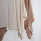 👗 Women's 3/4 Sleeve Open-Front Shawl – Effortless Casual Elegance