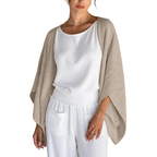 👗 Women's 3/4 Sleeve Open-Front Shawl – Effortless Casual Elegance