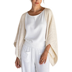 👗 Women's 3/4 Sleeve Open-Front Shawl – Effortless Casual Elegance