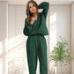 👕 Long Sleeve Half Zip Sweatsuit Set – Easy On/Off Comfort