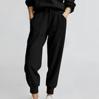 👕 Long Sleeve Half Zip Sweatsuit Set – Easy On/Off Comfort