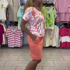 👗 1 Set = 5 Outfits! Printed Top + Skirt – Work/Date/Weekend Ready