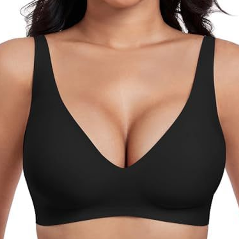 🤗 No More Underwire Discomfort! 😎Deep V Push - up Bra – Seamless & Wirefree✨