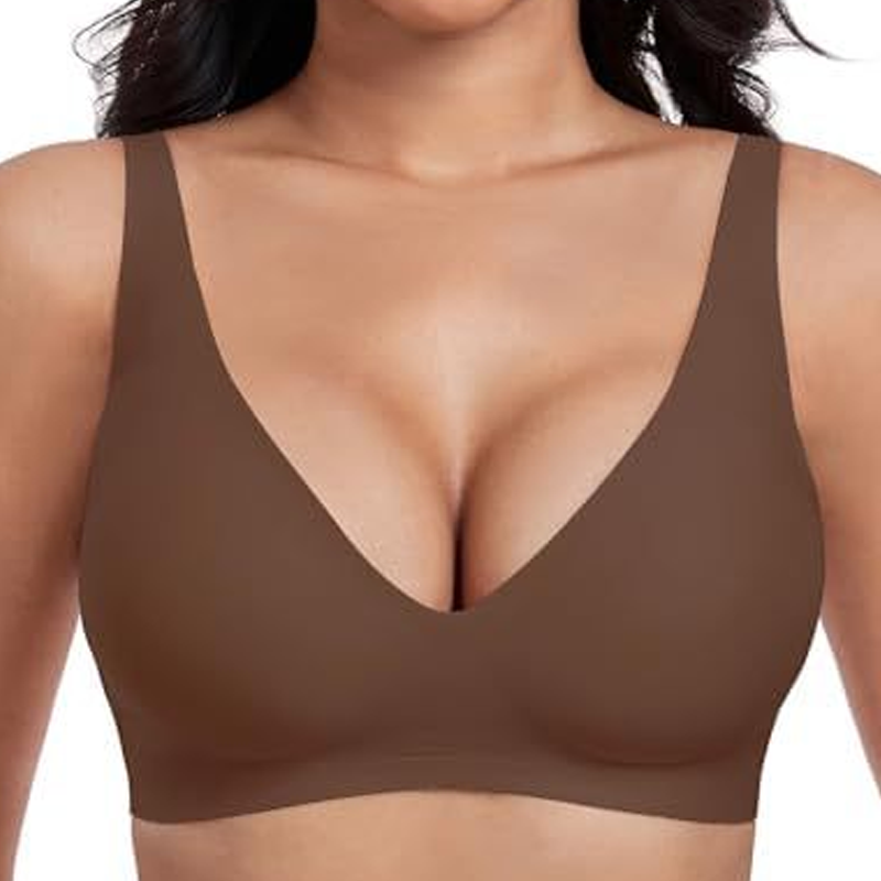 🤗 No More Underwire Discomfort! 😎Deep V Push - up Bra – Seamless & Wirefree✨