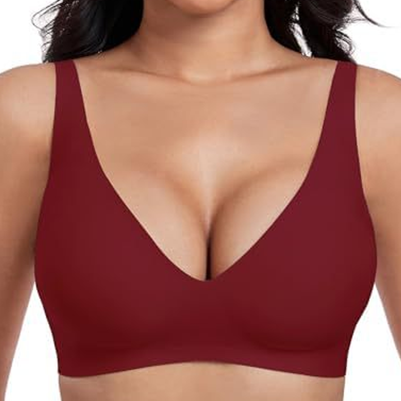 🤗 No More Underwire Discomfort! 😎Deep V Push - up Bra – Seamless & Wirefree✨