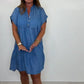 Women's Casual Solid Button-Down Short Dress 👗 Lightweight V-Neck Daily/Weekend