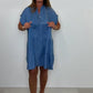Women's Casual Solid Button-Down Short Dress 👗 Lightweight V-Neck Daily/Weekend