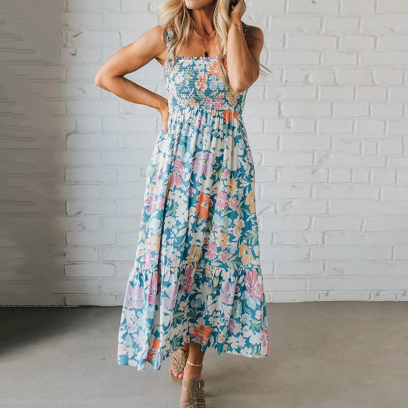 Women's Flowy Floral Strap Dress – Lightweight Fabric & Feminine Vibe💃
