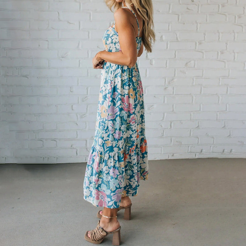 Women's Flowy Floral Strap Dress – Lightweight Fabric & Feminine Vibe💃